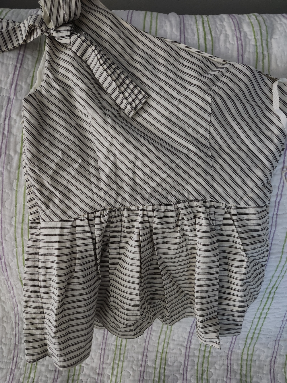HD in Paris Black & White One-Shoulder Striped Peplum Camisole